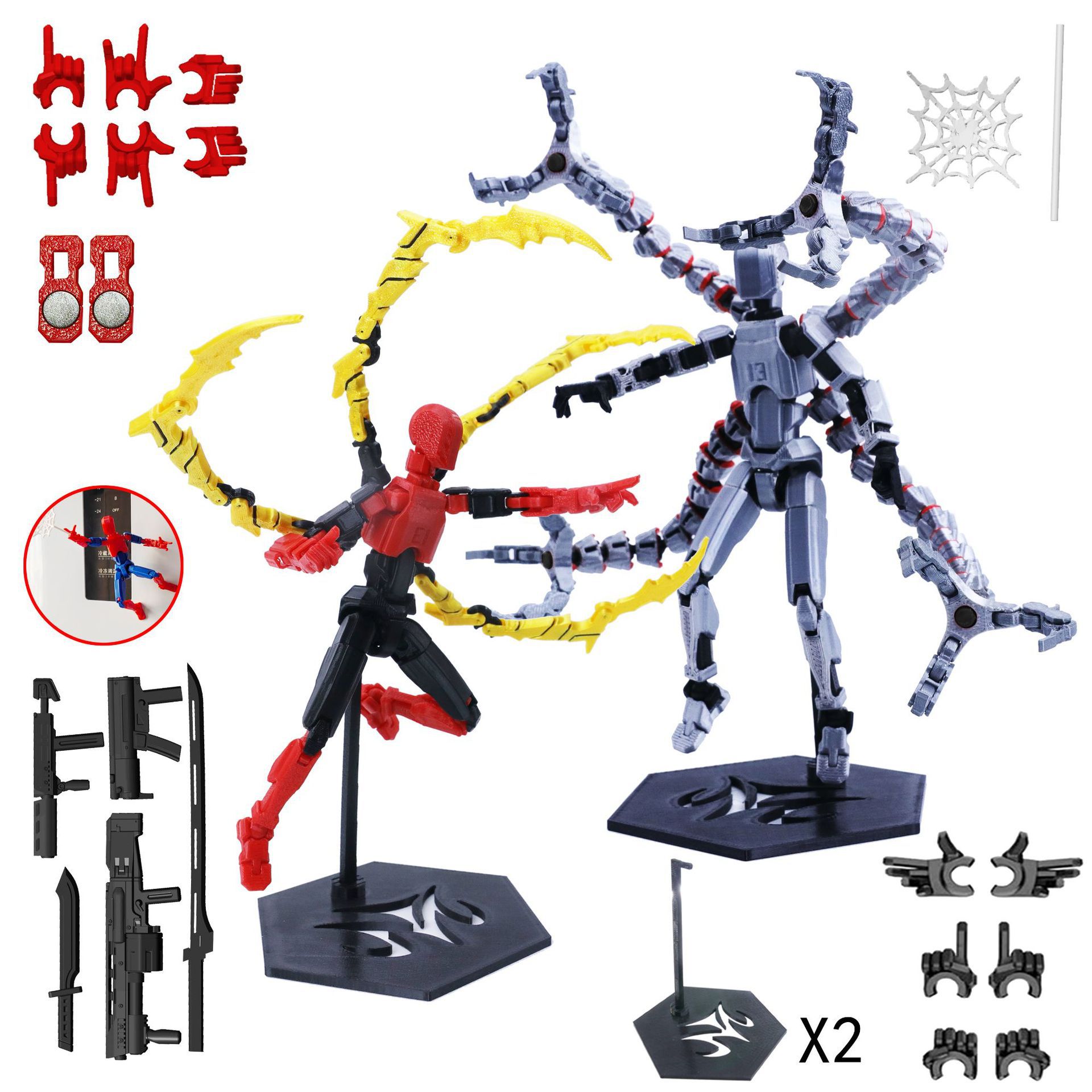 3D Printing Robot - 3D Gedrukt Robot Model Speelgoed Beweegbare