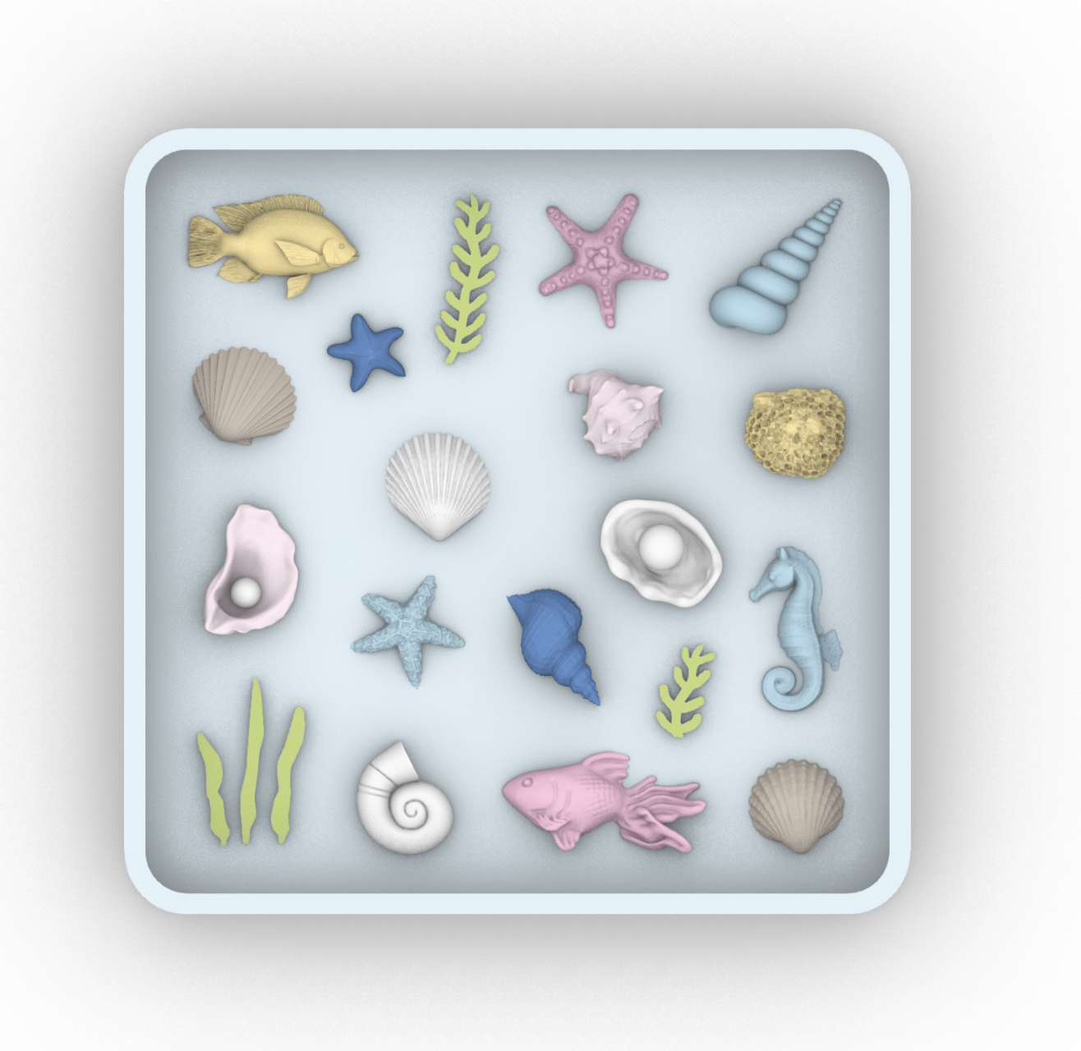 3D Printing Model Free - 3D Oceaanaccessoires Harsgietvorm Siliconen mal Accessoires