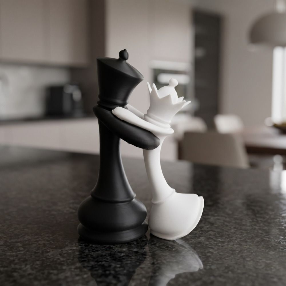 3D Printing Chess - Creatief 3D-geprint schaakbeeldje, huisdecoratie, cadeau voor