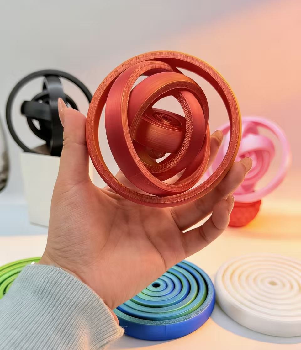 3D Printing Pla - 3D-geprinte novelty draaiende vinger ring, fidget