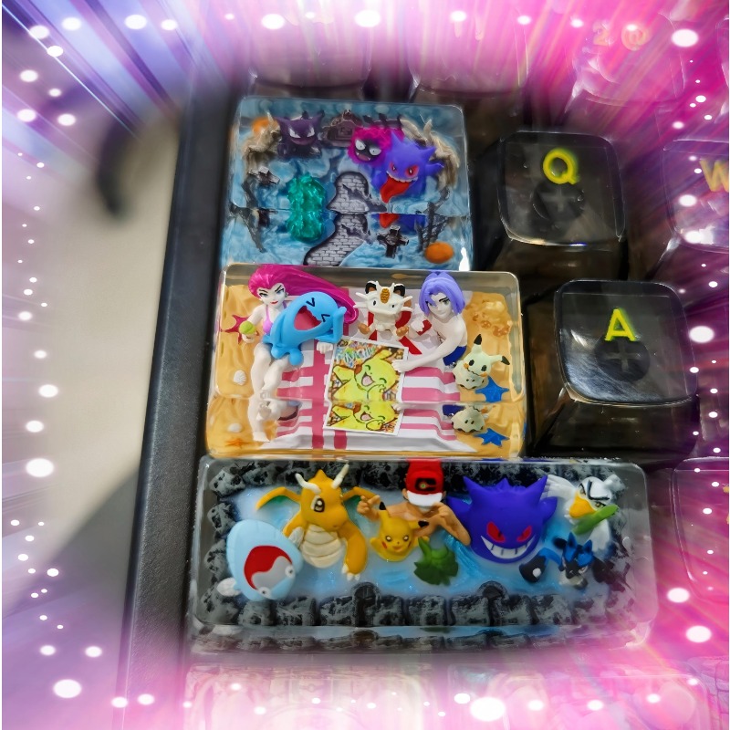 3D Printing Keyboard - Pokemon Anime Keycaps 1U 1.25U 1.5U