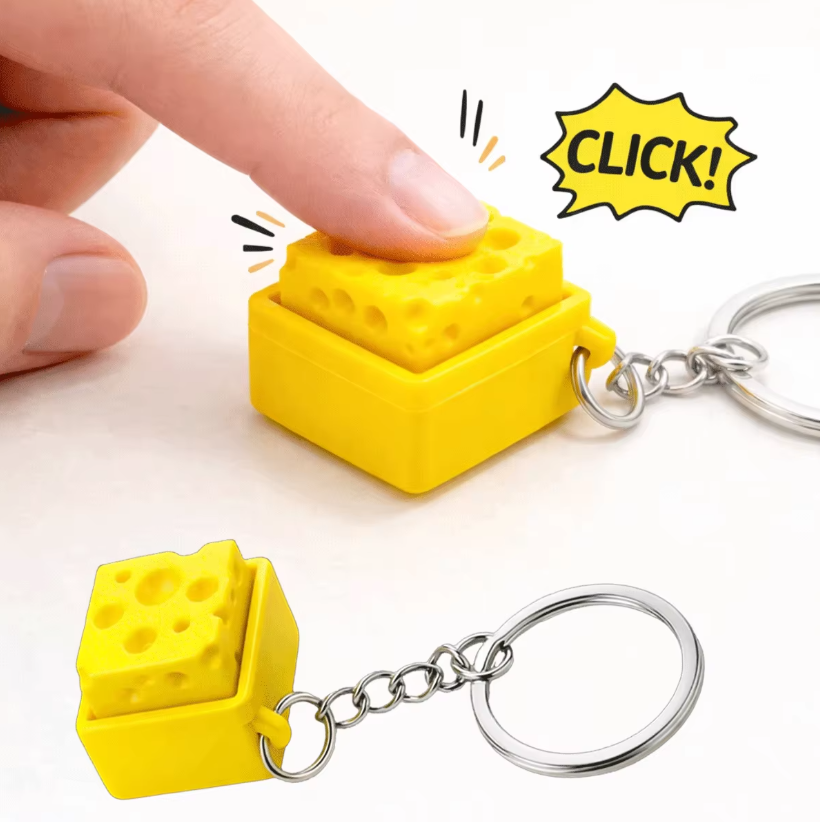 3D Printing Keyboard - 3D-geprint mini-kaas-toetsenbord klikker sleutelhanger fidgetknop stressverlichter