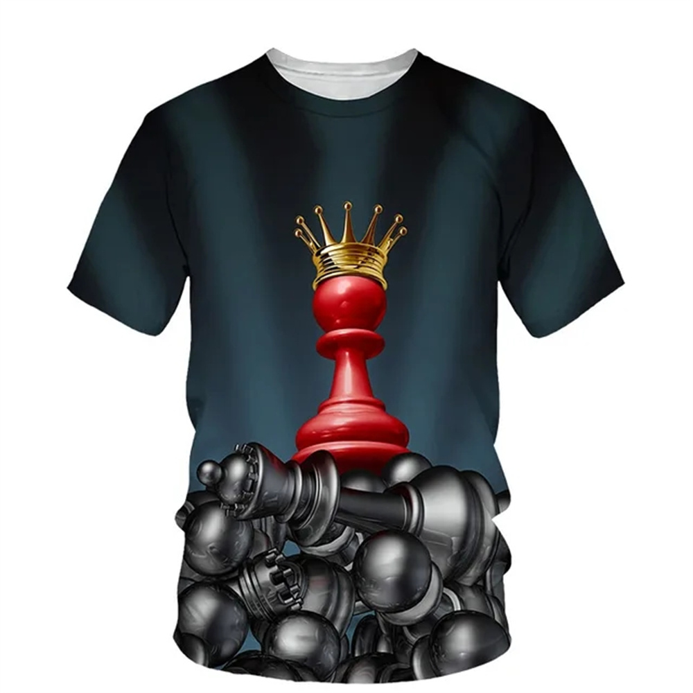 3D Printing Chess - Zomer Schaken 3D Print T-shirts Streetwear