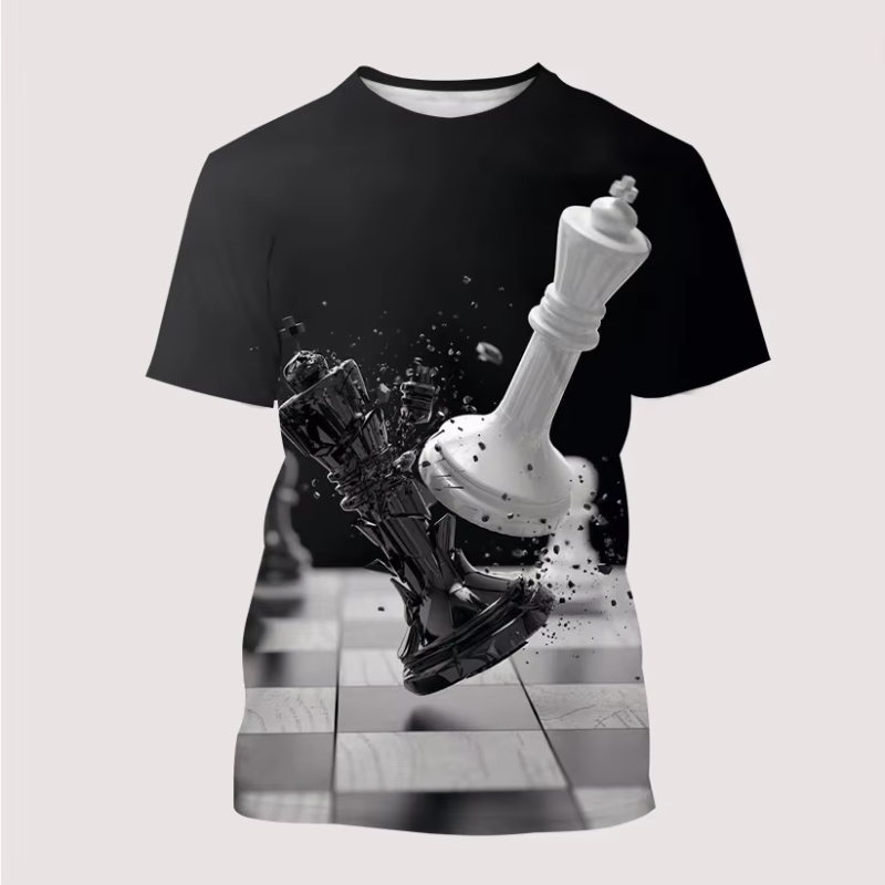3D Printing Chess - Nieuwe Mannen T-shirt 3D Print Internationale