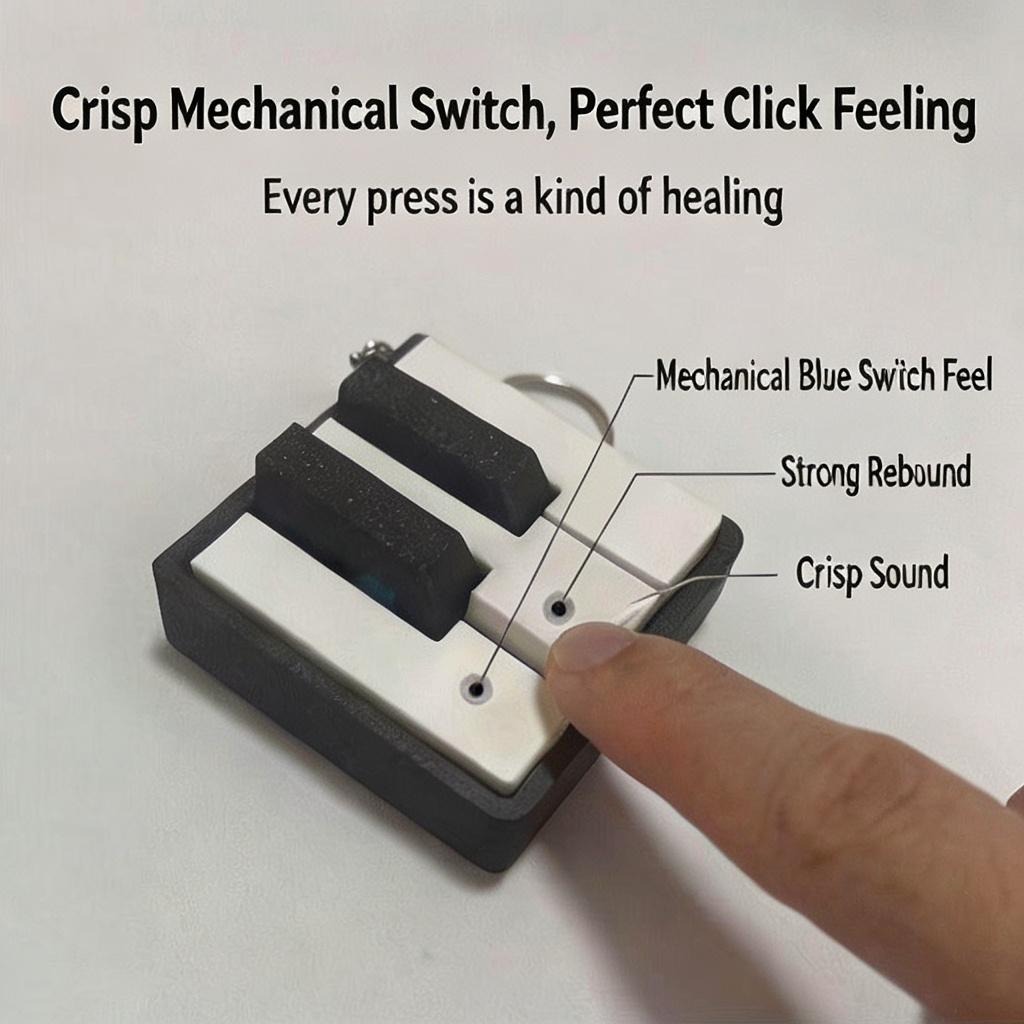 3D Printing Keyboard - Leuke 3D-geprinte pianotoetsenbordklikker Druk op klik