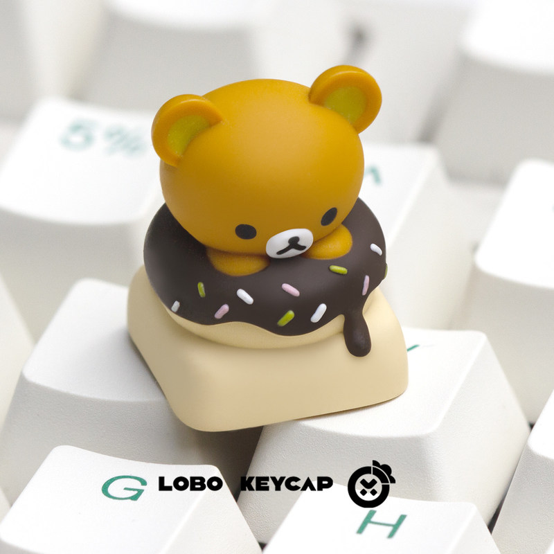 3D Printing Keyboard - Leuke Rilakkuma hars donut thema vervangbare