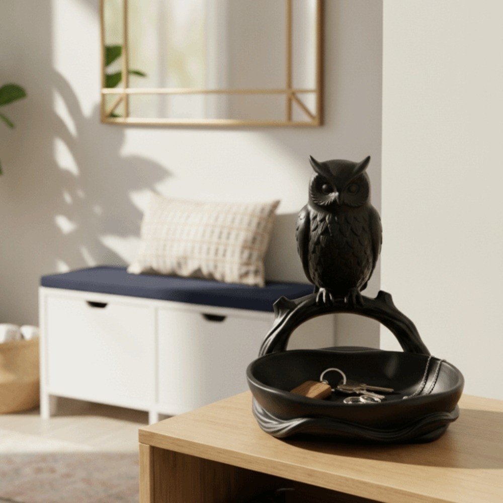3D Printing Jewelry - 3D-geprinte uil opbergbak, dierenvormig, schattig sieradenschalen