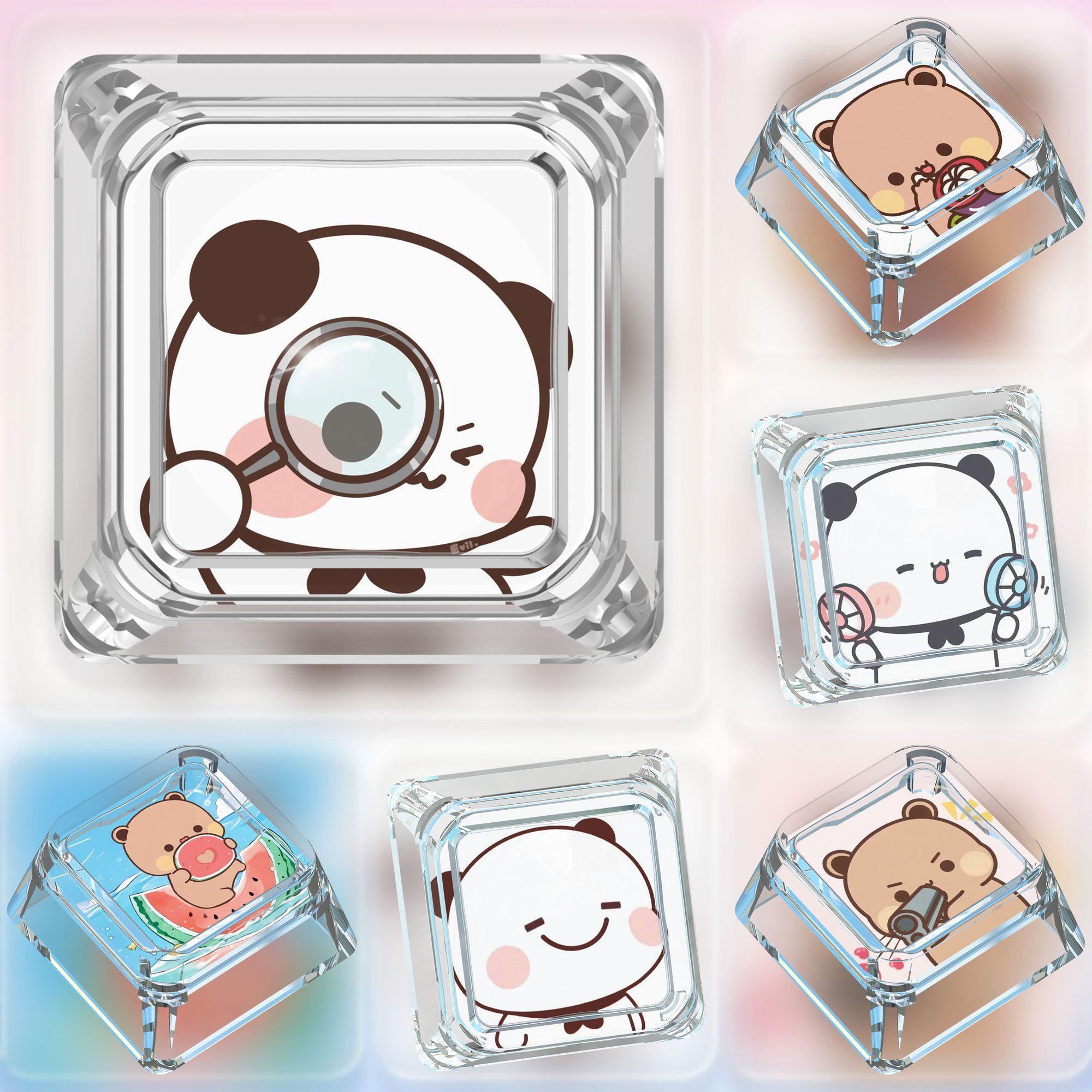3D Printing Keyboard - Leuke Bubu Dudu Keycaps ABS Aangepaste