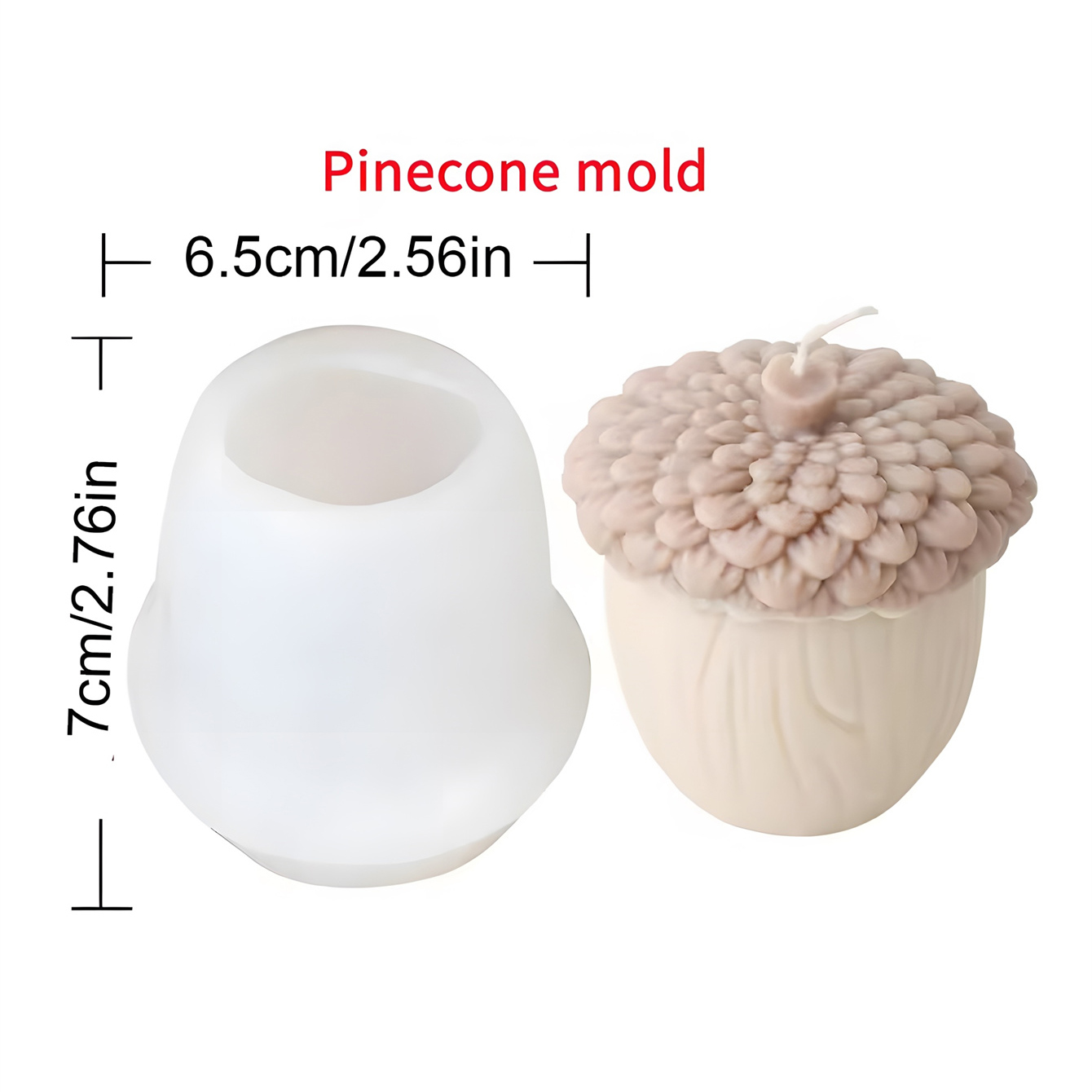 3D Pine Cone Hazelnoot Silicon - 3D Printing Concrete recensie en prijs