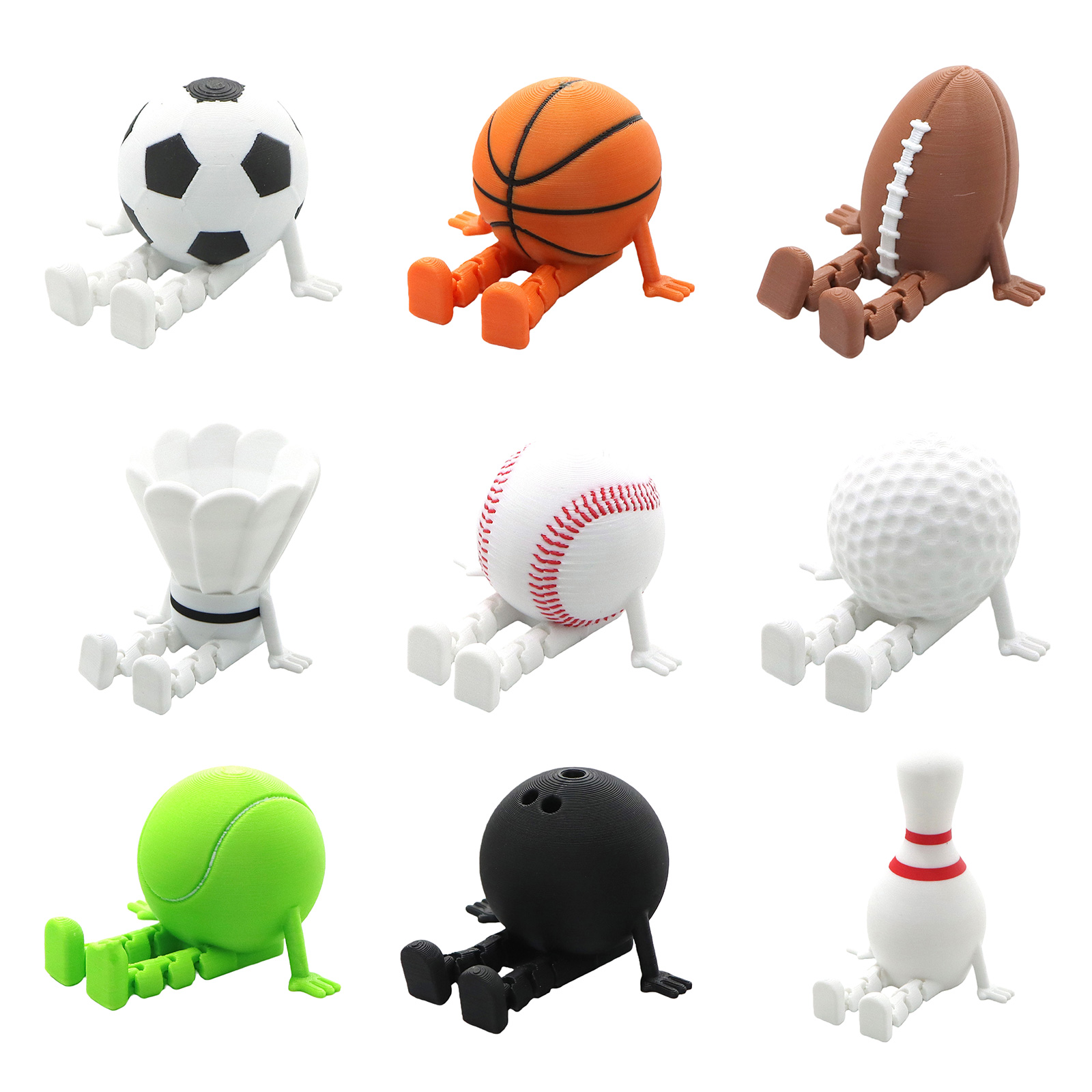 Sportbalvriendjes 3D-geprinte  - 3D Printing Pla recensie en prijs