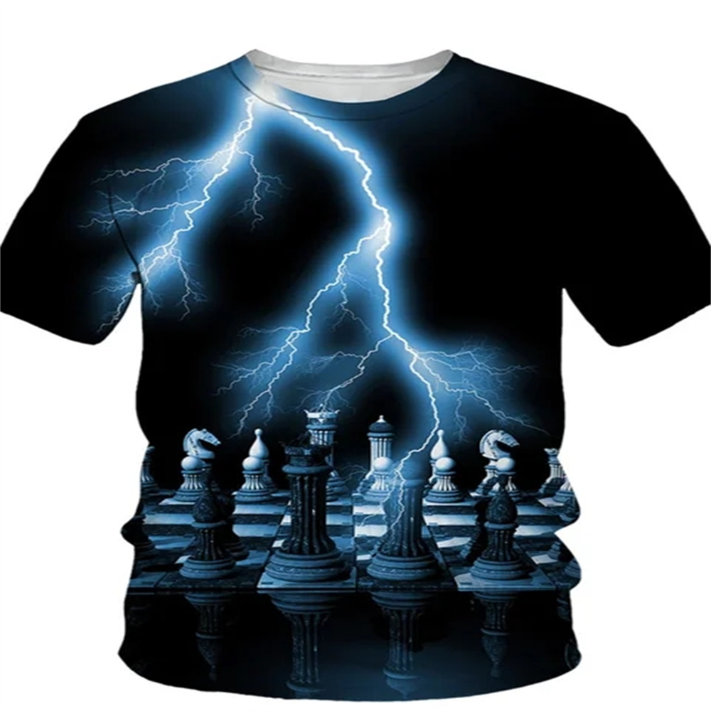 Zomer Schaken 3D Print T-shirt - 3D Printing Chess recensie en prijs
