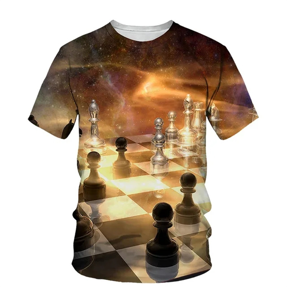 Zomer Schaken 3D Print T-shirt - 3D Printing Chess recensie en prijs