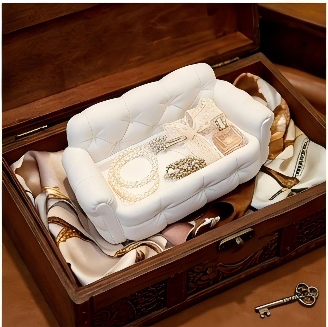 Mini Sofa Sieraden Opbergbakje - 3D Printing Jewelry recensie en prijs