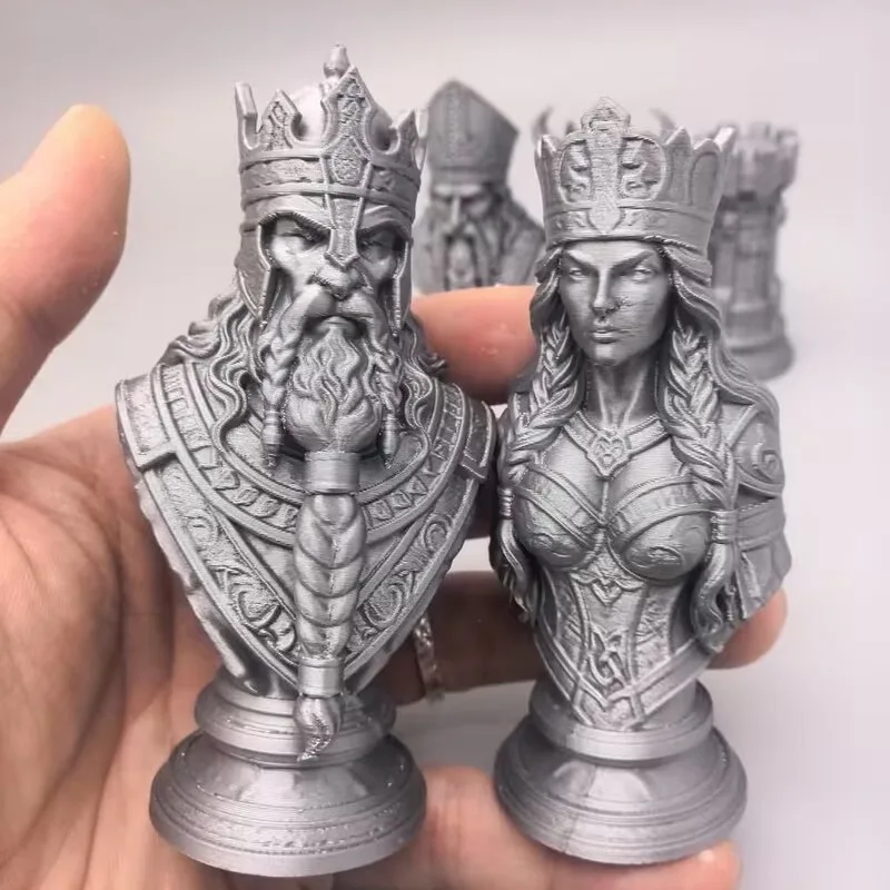 10cm 3D-geprinte schaakstukken - 3D Printing Chess recensie en prijs