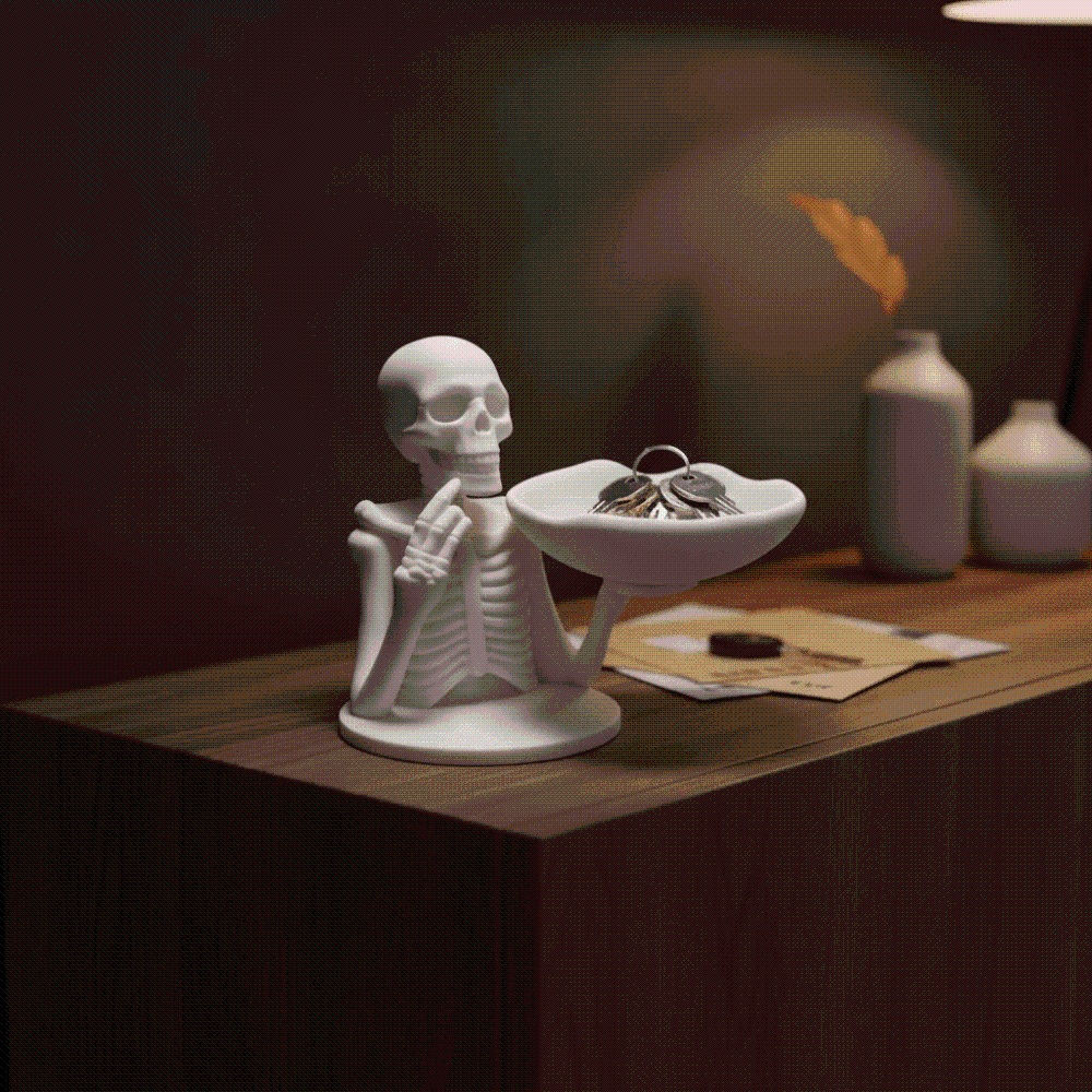 3D-geprinte skelet snoepkom, b - 3D Printing Pla recensie en prijs
